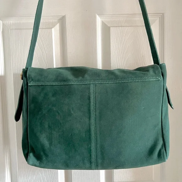 FREE PEOPLE Zahara Suede Messenger Bag / Enchanted Forest - Picture 16 of 16